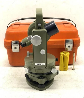WILD HEERBRUGG T1 TEODOLITO COM ESTOJO E GDF21 Tribrach - Imagem 1 de 4