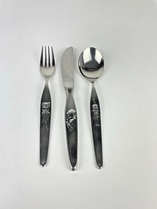 WMF Cubiertos Infantiles Max und Moritz Juego 3 Piezas Cubiertos Cromargan Cuchillo Tenedor - Imagen 1 de 12