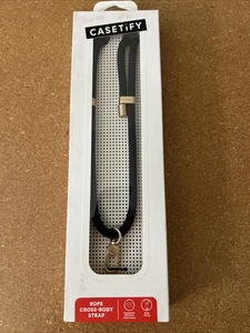 CASETiFY Rope Cross-Body Strap for Most Cell Phones Black Gold SEALED NEW! - Picture 1 of 6