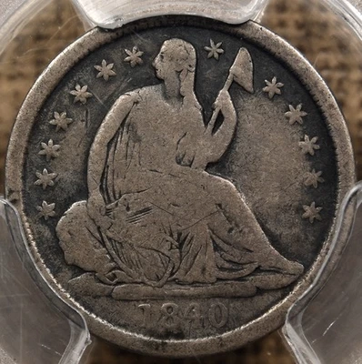 Media moneda de diez centavos 1840-O FS-901 Transintional Rev, graduación profesional en muy buen estado, ¡rara! Monedas raras David Kahn Foto 1 de 4