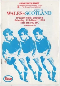 Mar 78 WALES v SOUTH OF SCOTLAND Schools u15 international - Picture 1 of 1