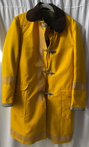 Vintage Retired Feuerwehrmann gelbe Weidejacke von Globe mit Wollfutter Gr. 36 - Bild 1 von 18
