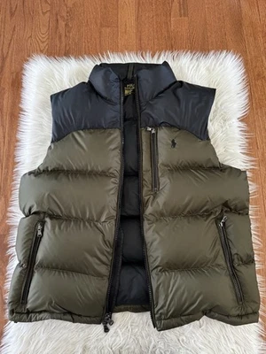 Polo Ralph Lauren Chaleco Puffer Para Hombres Grande Abajo Aislado Poni Bordado Exterior Foto 1 de 4