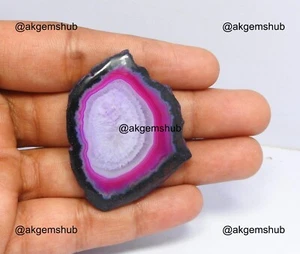 Pendientes de piedras preciosas de ágata calcicie natural de 81,00 quilates hecho a mano suministro 47x35x6 mm - Imagen 1 de 8