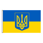 Ukraine Dreizack Flagge 90x150cm oder 60x90cm/3x5ft oder 2x3ft