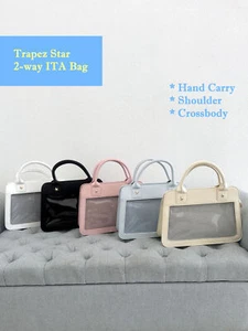 Elegant Trapez Star Ita Bag Shoulder Carry Top Handle Crossbody Bag - Picture 1 of 14