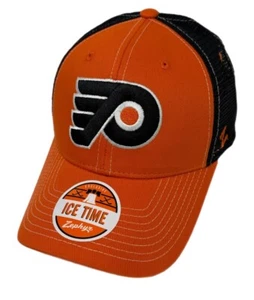 Zephyr NHL Philadelphia Flyers "Staple" Curved Bill ADJ Trucker Mesh Hat NWT - Picture 1 of 6