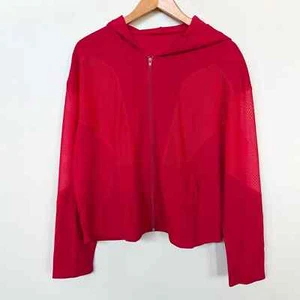 Neu SHEIN Street Sport Reißverschluss Schulterfrei Kapuze Sportjacke Damen Größe L - Bild 1 von 8