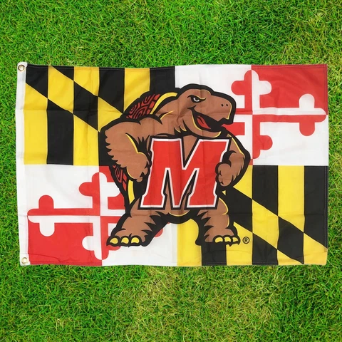 Maryland Terrapins UM Terps University College House Flag 3X5 Cover