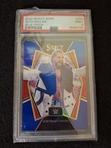 SETH ROLLINS 2022 WWE Panini Select #200 Premier Level Blue Prizm 133/199 PSA 9 - Picture 1 of 2