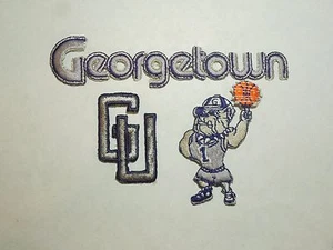 3 Georgetown University Hoyas Patches- 1 Dark "Georgetown" 1 Mascot 1 GU--Lot B - Picture 1 of 2