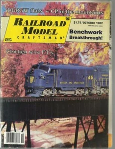 Railroad Model Craftsman October 1982 D&RGW Idler Flats & Railway Shelter Plans - Imagen 1 de 1