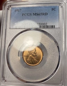 1917 Lincoln Wheat Cent PCGS MS65RD Undergraded See Description - Picture 1 of 8