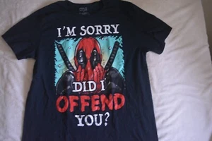 Marvel Deadpool “I’m Sorry Did I Offend You” T-Shirt Size L - Picture 1 of 2