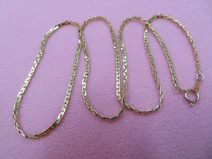 Heavy 18 7/8" 14K Solid Y. Gold C Link Chain Necklace 6.29 G -Spring Clasp - Picture 1 of 8