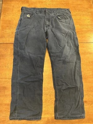 Bulwark FR Fire Resistant Navy Blue Work Pants 38x30 PLJ6NV4 - Image 1 of 4