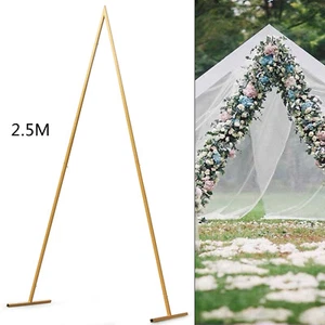 8FT Triangle Wedding Arch Backdrop Stand Metal Balloon Frame Wreath Party Decor! - Picture 1 of 12