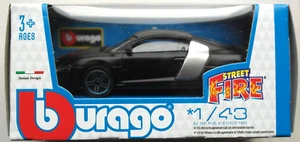 Bburago Audi R8 mattschwarz 1:43 Neu/OVP Modellauto Sportwagen Auto black nero - Picture 1 of 3