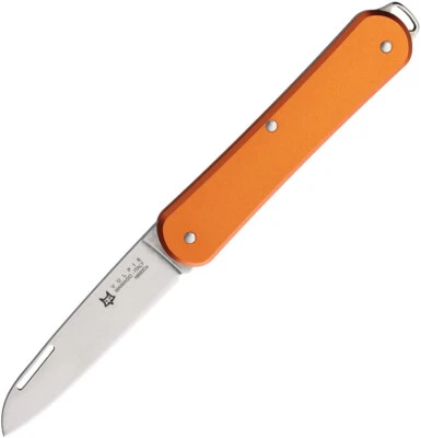 Fox Vulpis Slip Joint Orange Aluminum Folding Bohler N690 Pocket Knife VP130OR - Image 1 of 3