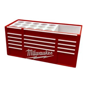 Milwaukee Mini Desktop Organiser and Pen Holder – 3D Printed in PETG - On sale - Picture 1 of 6