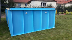  Pool aus Polypropylen 5 mm geschweißt 400x270x120 cm Einbauschwimmbecken blau  - Bild 1 von 15
