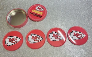 KC Chiefs Posavasos Souvenirs en Hojalata Wagner Mudanza y Almacenamiento Publicidad - Imagen 1 de 6