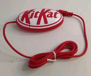 Vintage Nestle Kit-Kat Branded PS/2 Roller Ball Mouse Red and White Retro - Picture 1 of 4