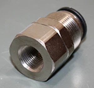 Parker Legris Bulkhead Connector Fitting 3136-16-17, 16mm Tube x 3/8" BSPP Pipe - Picture 1 of 4