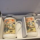 Set of 2 Hankook Saint James Super Strong Fine China Cups Set With Lids