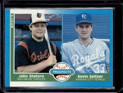 1987 Fleer #652 MLB Prospects John Stefero / Kevin Seitzer Rookie NR-MINT - Image 1 of 2