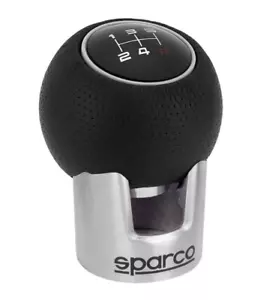 Sparco Auto Getriebe Knauf Stick Lift Up Reverse Hand Fahrzeug silber schwarz Leder - Bild 1 von 5