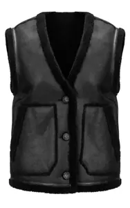 Urbancode Women Reversible Waistcoat in black RRP £169 - Picture 1 of 6