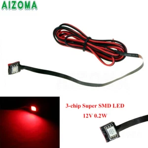 Motorcycle Bright Red LED License Plate Light Lamp 12V For Honda Suzuki - Picture 1 of 10