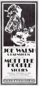 Joe Walsh & Barnstorm 1973 Tour 1st PRINT PARAMOUNT NORTHWEST HANDBILL NM 2 MINT - Bild 1 von 1