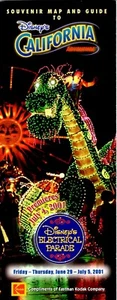 Souvenir Karte und Führer zu Disneys Kalifornien Abenteuer 2001 - Bild 1 von 1