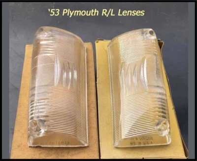 NOS 1953 年普利茅斯停车镜头一对 R/L Cranbrook 剑桥 Belvedere Suburban — 第 1/4 张图片