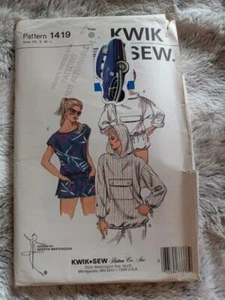 Kwik Sew 1419 Vintage Misses' Swimsuit Coverup Patterns Size XS-S-M-L - Picture 1 of 2