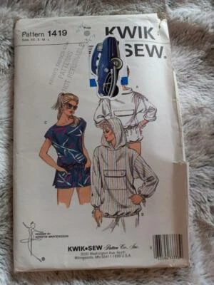 Kwik Sew 1419 Vintage Misses' Swimsuit Coverup Patterns Size XS-S-M-L - Image 1 of 2