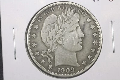 Полдоллара Барбера 1909 г., очень хорошее состояние - Изображение 1 из 2