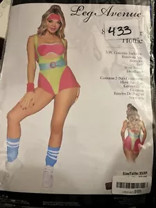 Damen 80er Jahre Workout Bandeau Strampler Kostüm - Extra Small - Bild 1 von 3