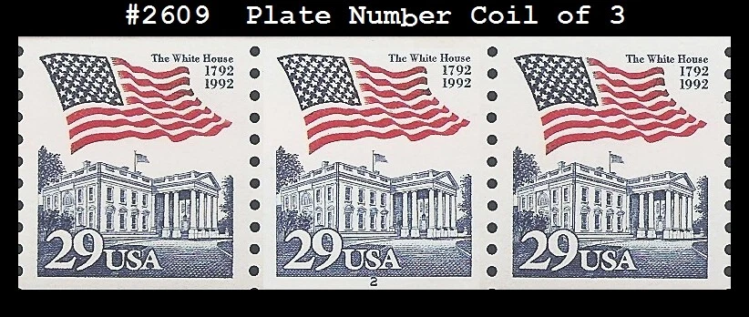 USA4 #2609 MNH PNC3 Pl # 2 Flag over White House - Image 1 of 1
