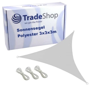 Sonnensegel Sonnendach konkav Dreieck PES 3x3x3m für Draußen Terrasse Sandkasten - Bild 1 von 5