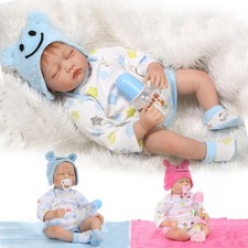 22'' Reborn Handmade Realistic Lifelike Baby Doll Silicone Newborn Kids Gift