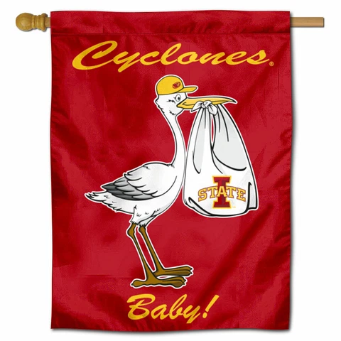 Iowa State University New Baby Gift Decorative House Flag Cover
