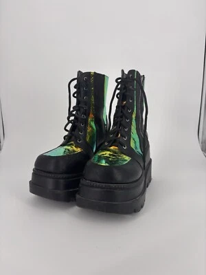 Ботинки на платформе размер 10 подходит как плащ A 9 Robbin голографический, носили пару раз - Изображение 1 из 4