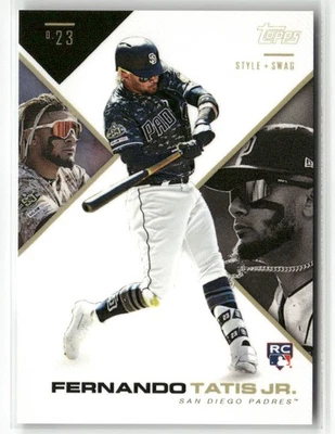 2019 TOPPS X FERNANDO TATIS JR.: 0.23 - STYLE & SWAG #1 SAN DIEGO PADRES RC - Image 1 of 2