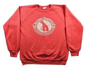 Calgary Stampede Sweatshirt Herren Large Rot Rundhals Pullover Souvenir 70s - Bild 1 von 8