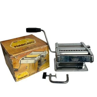 Marcato Atlas 150 Pasta Maker Machine Hand Crank Stainless Steel Made In Italy - Image 1 of 4