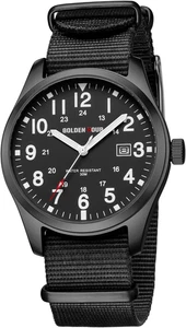 Orologio Da Uomo Con Cinturino Slip-Thru in Nylon Con Ora Militare Quadrante Di - Foto 1 di 12