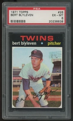 1971 Topps Bert Blyleven RC #26 PSA 6 - Imagem 1 de 2